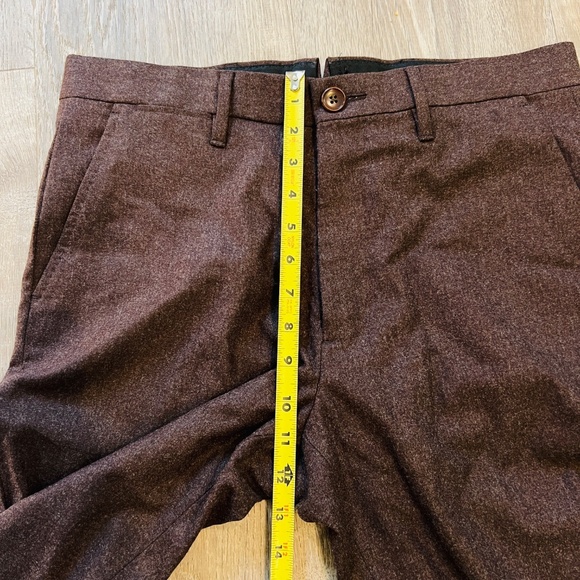 UNTUCKit Men’s 30x30 Straight Fit Wool Blend Casey Dress Pants Brown Reda flexo - Picture 15 of 16